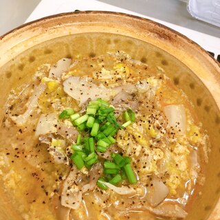 白菜と舞茸のサンラータンスープ